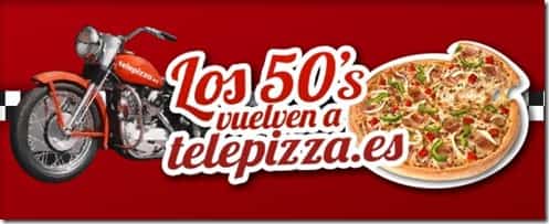 Telepizza pizzas a mitad de precio